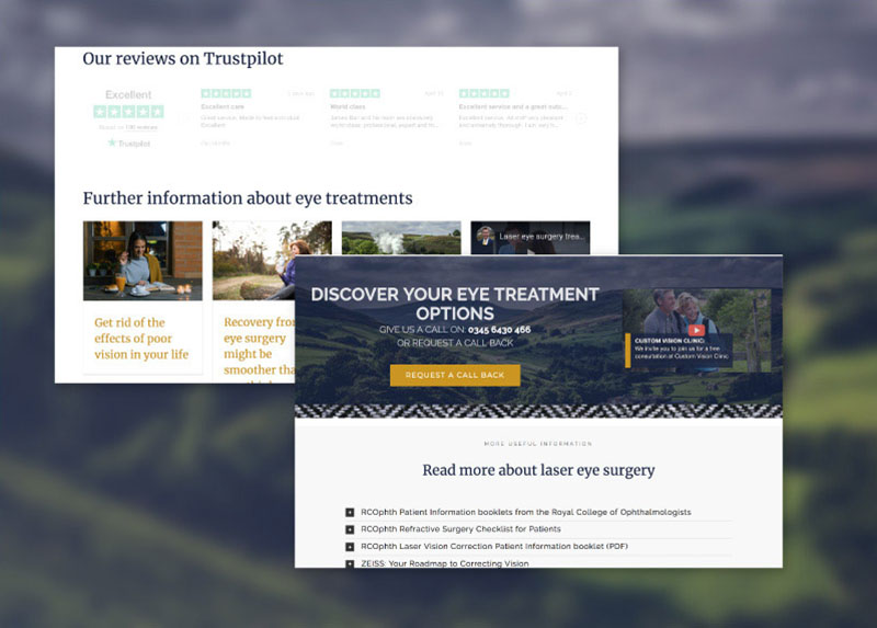 Custom Vision Clinic Website Screenshot