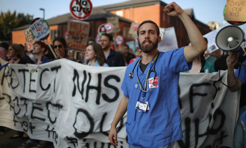 Why consider affiliating your business with political issues?-Junior-Doctor-Protests-LiveseySolar-laser-eye-surgery-marketing