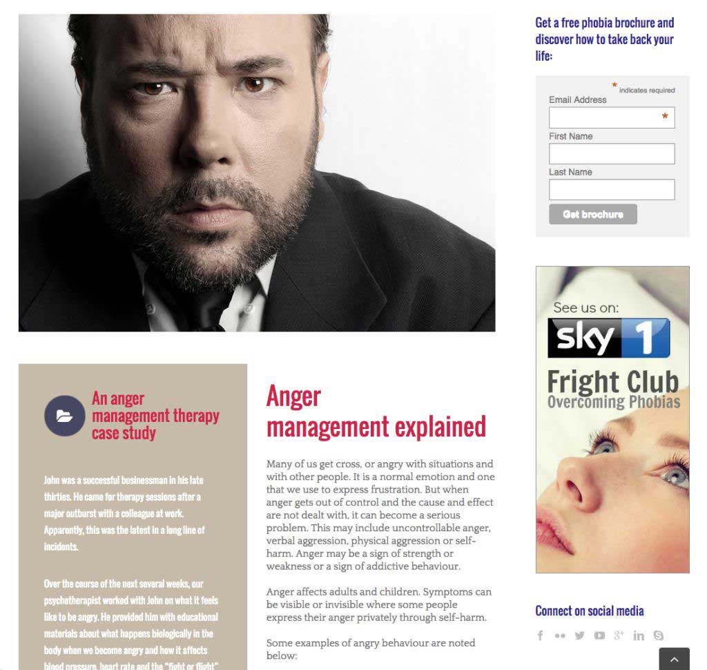 Pinnacle Therapy Website – Internal Issues Page