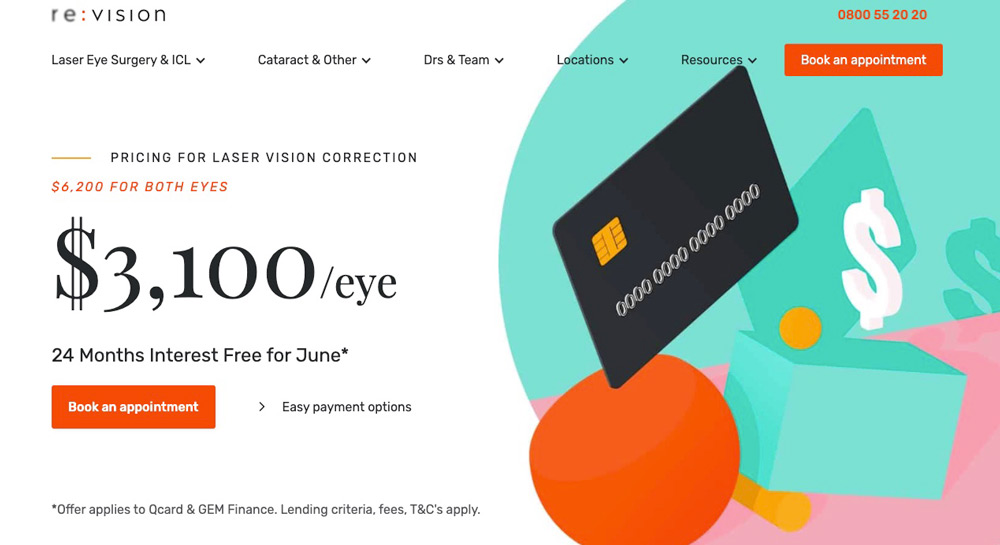 How-to-help-patients-finance-eye-surgery-Revision-price-page-LiveseySolar-laser-eye-surgery-marketing