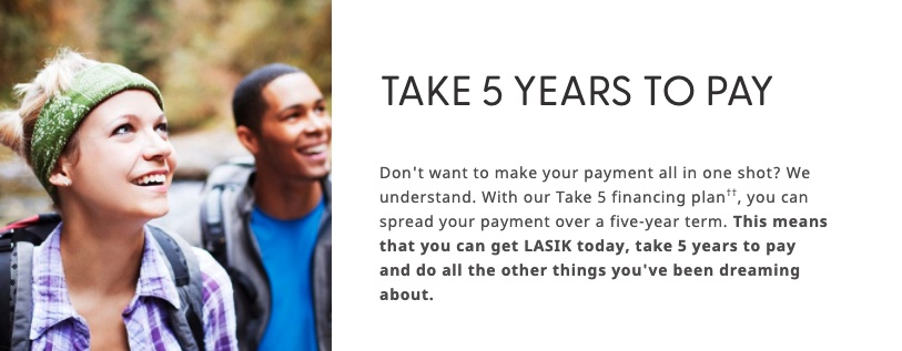 How-to-help-patients-finance-eye-surgery-Take-5-Years-to-Pay-LASIK-MD-LiveseySolar-laser-eye-surgery-marketing