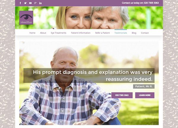 london-cataract-surgeon-gets-online-branding-makeover-jaheed-khan-case-study-Testimonials-page-LiveseySolar-laser-eye-surgery-marketing