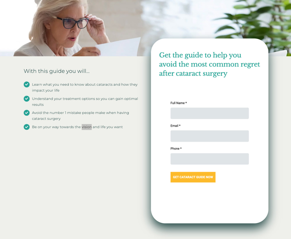 8 ways to get more customers for your practice-cataract-surgery-guide-LiveseySolar-laser-eye-surgery-marketing