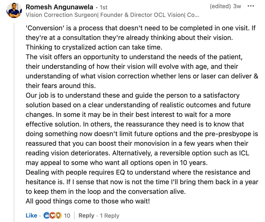 Who-is-the-most-challenging-group-to-convert-Romesh-Angunawela-LiveseySolar-laser-eye-surgery-marketing