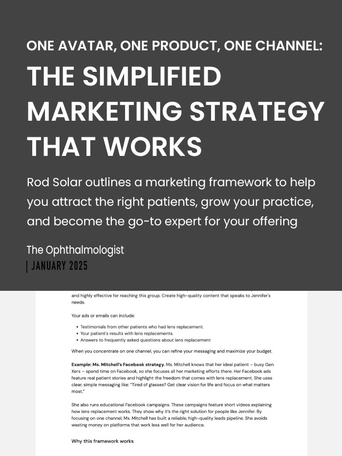 Article-Cover-One-Avatar,-One-Product,-One-Channel-The-Simplified-Marketing-Strategy-That-Works-LiveseySolar-laser-eye-surgery-marketing