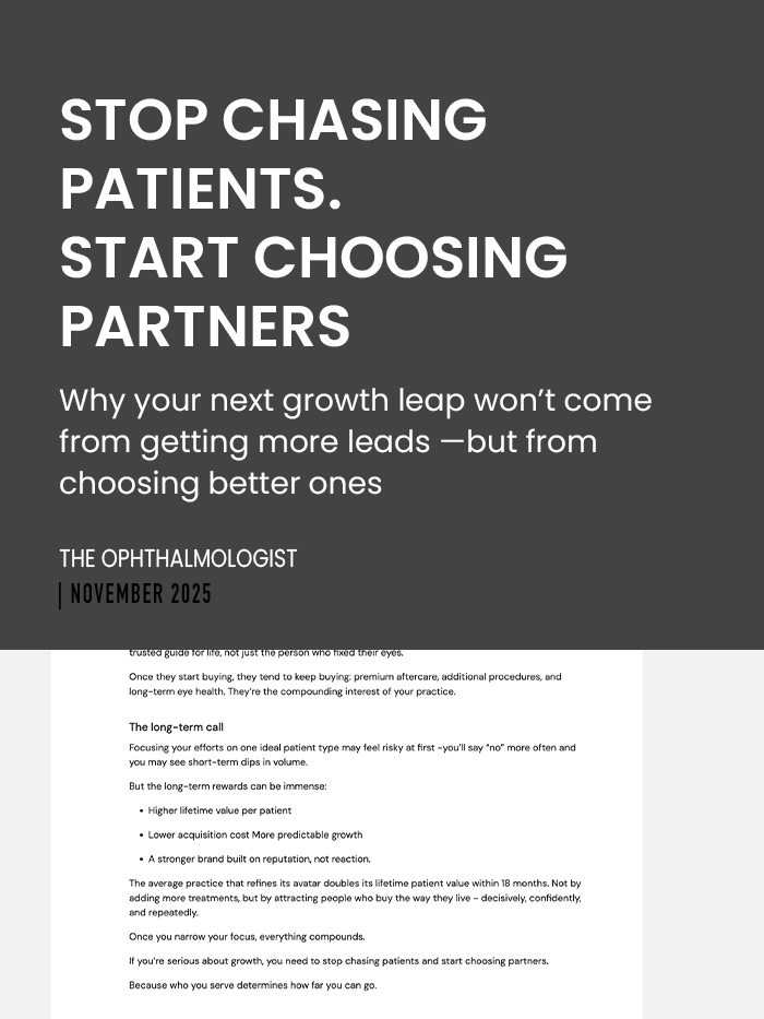 Article Cover-Stop Chasing Patients. Start Choosing Partners -LiveseySolar-laser-eye-surgery-marketing